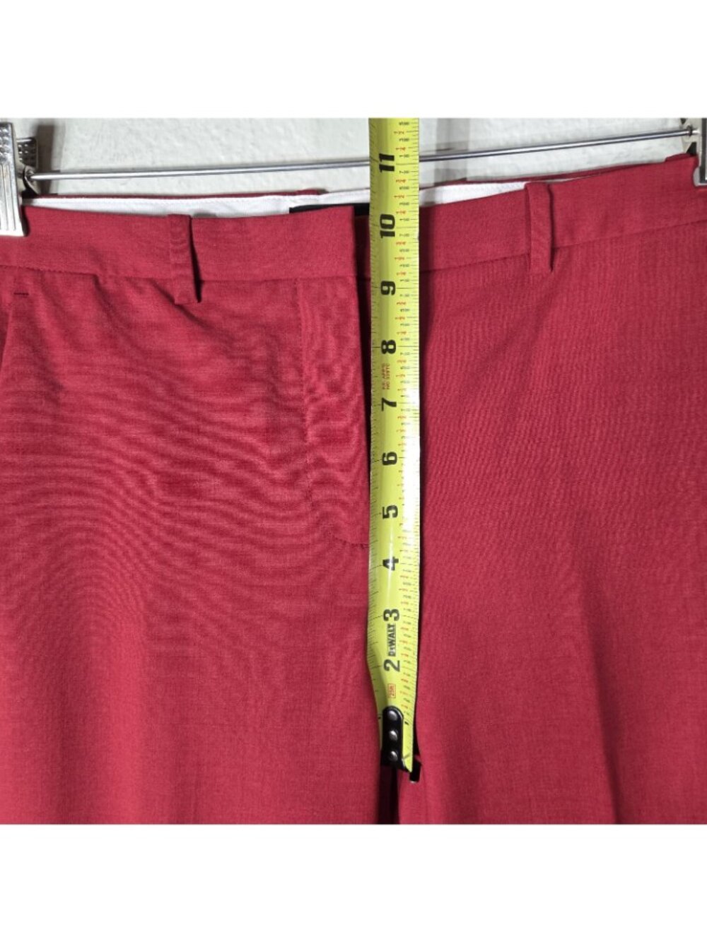 Theory Womens Red Wool Cupro Blend Flared Leg Dress Pants Size 4 Tailored - Picture 12 of 16